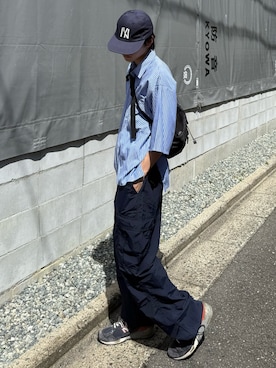「アイテム（カーゴパンツ）」を使った、''r_e_n"さん（メンズ・167cm）の夏コーディネート