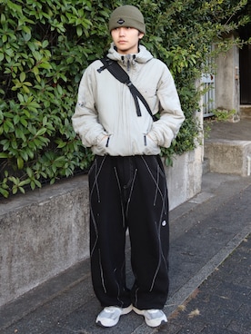 「アイテム（メッセンジャーバッグ）」を使った、renさん（メンズ・167cm）の秋コーディネート