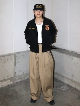 「アイテム（ミリタリージャケット）」を使った、''r_e_n"さん（メンズ・167cm）の秋コーディネート