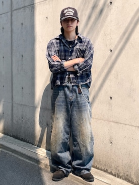 「SBG（エスビー）のアイテム」を使った、renさん（メンズ・167cm）の夏コーディネート