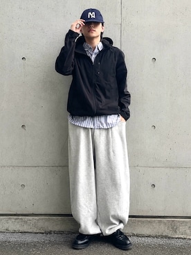 「Regen Glanz（レーゲングランツ）のアイテム」を使った、renさん（メンズ・167cm）の夏コーディネート