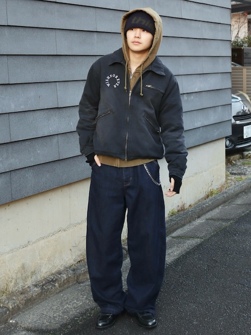 セール】ヴィンテージソフト オーバーサイズ クロップド ジップアップ