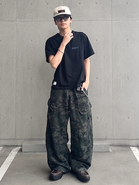 「アイテム（キャップ）」を使った、renさん（メンズ・167cm）の夏コーディネート