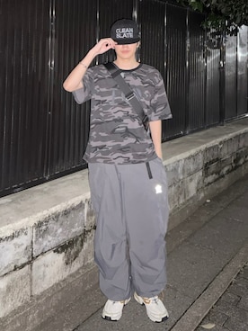 「L LABEL（エルラベル）のワンショルダーボディバッグ（ショルダーバッグ）」を使った、''r_e_n"さん（メンズ・167cm）の夏コーディネート