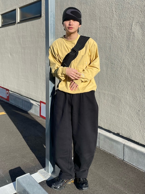 BASIC DRAWSTRING L/S TEE / ベーシックドローコードロンT（Tシャツ 