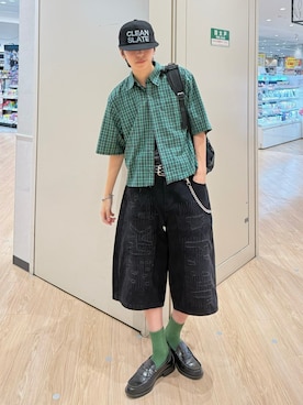 「アイテム（ローファー）」を使った、''r_e_n"さん（メンズ・167cm・20代）の夏コーディネート