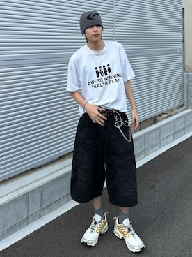 「アイテム（ニットキャップ/ビーニー）」を使った、''r_e_n"さん（メンズ・167cm・20代）の夏コーディネート