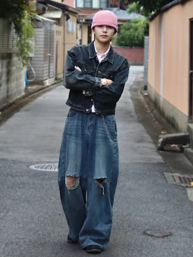 「アイテム（ニットキャップ/ビーニー）」を使った、renさん（メンズ・167cm）の秋コーディネート