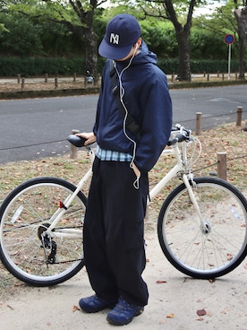 「アイテム（マウンテンパーカー）」を使った、''r_e_n"さん（メンズ・167cm）の秋コーディネート