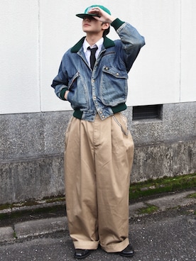 「アイテム（デニムジャケット）」を使った、renさん（メンズ・167cm・20代）の秋コーディネート