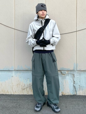 「アイテム（マウンテンパーカー）」を使った、renさん（メンズ・167cm）の冬コーディネート