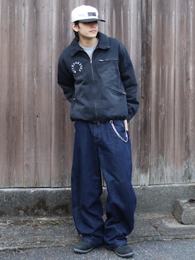 「アイテム（ブルゾン）」を使った、renさん（メンズ・167cm）の秋コーディネート