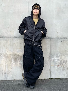 「アイテム（ブルゾン）」を使った、renさん（メンズ・167cm）の秋コーディネート