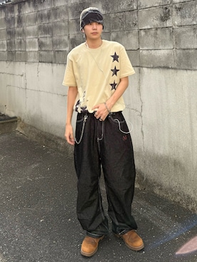 「アイテム（ニットキャップ/ビーニー）」を使った、''r_e_n"さん（メンズ・167cm・20代）の夏コーディネート