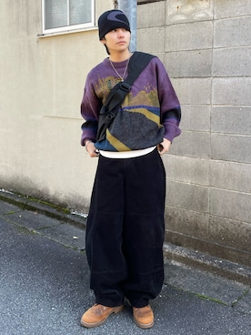 「アイテム（Tシャツ/カットソー）」を使った、renさん（メンズ・167cm）の冬コーディネート