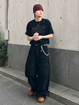 「アイテム（帽子）」を使った、renさん（メンズ・167cm）の秋コーディネート