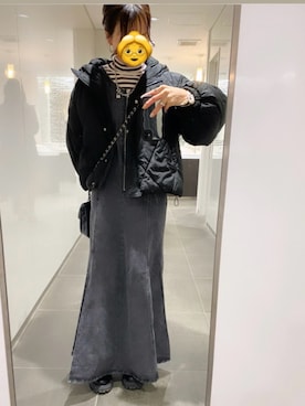 「GRL（グレイル）のアイテム（ダウンジャケット/コート）」を使った、Yu....738さん（レディース・158cm）の冬コーディネート