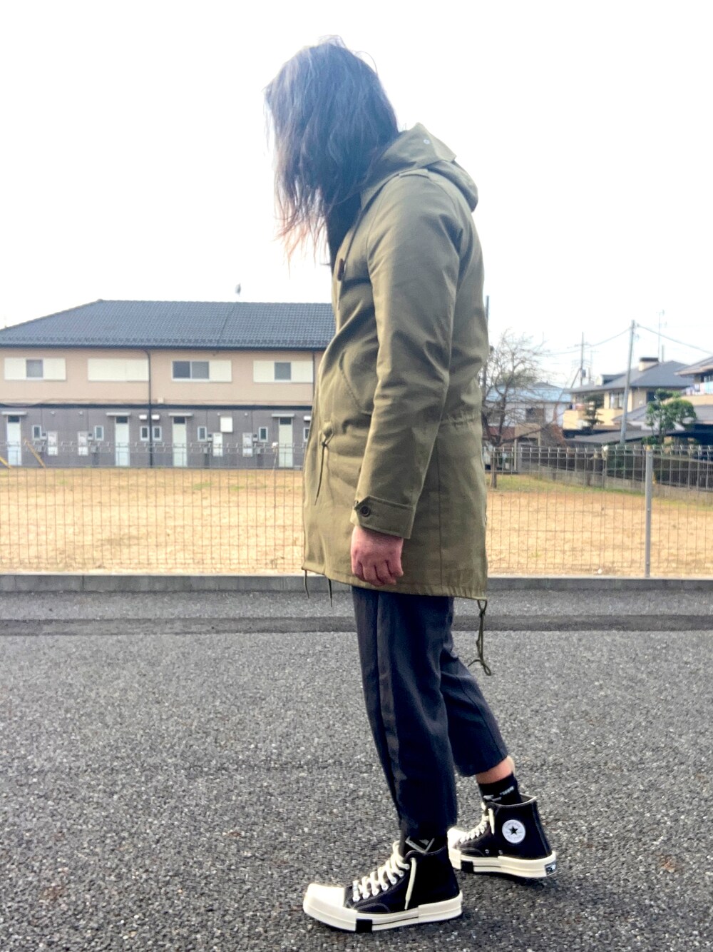 ♭5｜eYe JUNYA WATANABE MANのモッズコートを使ったコーディネート - WEAR