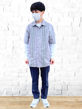 「MR.OLIVE（ミスターオリーブ）のアイテム」を使った、かなたさん（メンズ・163cm）の春コーディネート