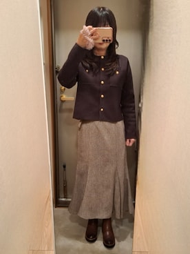 「NATURAL BEAUTY BASIC（ナチュラルビューティーベーシック）のアイテム」を使った、yukoさん（レディース・153cm）の冬コーディネート