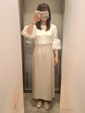 「Bridget Birkin（ブリジットバーキン）のアイテム（パンプス、ベージュ系）」を使った、yukoさん（レディース・153cm）の春コーディネート