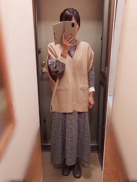 「SpRay PREMIUM（スプレイプレミアム）のアイテム（ワンピース/ドレス）」を使った、yukoさん（レディース・153cm）の秋コーディネート