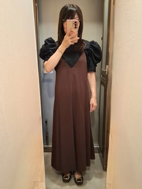 「アイテム（ワンピース）」を使った、yukoさん（レディース・153cm）の秋コーディネート
