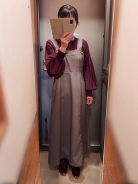 「グレンチェック」｜「アイテム（その他）」を使った、yukoさん（レディース・153cm）の秋コーディネート