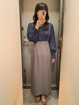 「アイテム（パンプス）」を使った、yukoさん（レディース・153cm）の秋コーディネート