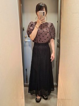 「アイテム（スカート）」を使った、yukoさん（レディース・153cm）の夏コーディネート