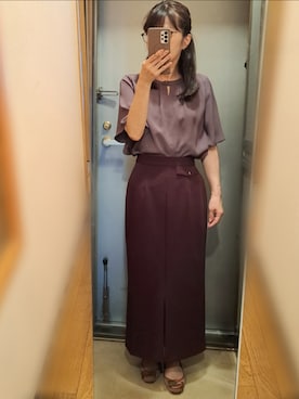 「フレアスリーブ」｜「アイテム（その他）」を使った、yukoさん（レディース・153cm）の夏コーディネート