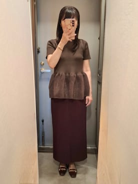「アイテム（パンプス）」を使った、yukoさん（レディース・153cm）の秋コーディネート