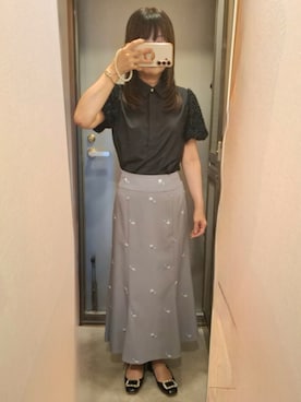 「NATURAL BEAUTY BASIC（ナチュラルビューティーベーシック）のアイテム」を使った、yukoさん（レディース・153cm）の夏コーディネート