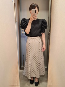 「NATURAL BEAUTY BASIC（ナチュラルビューティーベーシック）のアイテム（シャツ/ブラウス）」を使った、yukoさん（レディース・153cm）の夏コーディネート