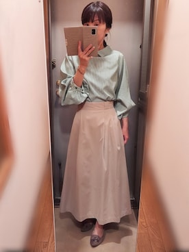 「タックスカート」｜「アイテム（その他）」を使った、yukoさん（レディース・153cm）の春コーディネート