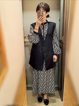 「ビットローファー」｜「アイテム（ワンピース）」を使った、yukoさん（レディース・153cm）の夏コーディネート