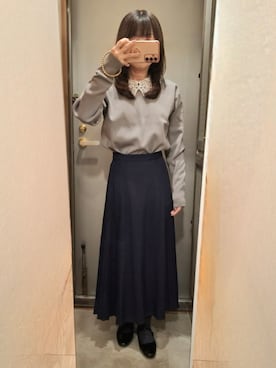 「NATURAL BEAUTY BASIC（ナチュラルビューティーベーシック）のアイテム」を使った、yukoさん（レディース・153cm）の冬コーディネート