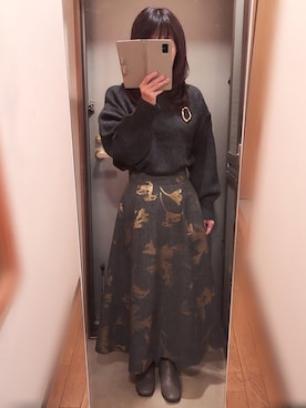 「グレンチェック」｜「アイテム（その他）」を使った、yukoさん（レディース・153cm）の冬コーディネート
