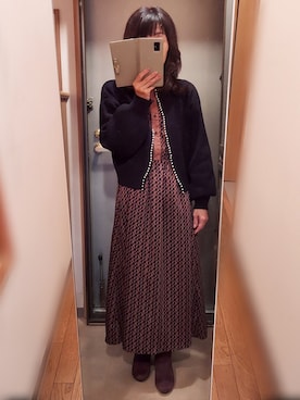 「SpRay PREMIUM（スプレイプレミアム）のアイテム（ワンピース/ドレス）」を使った、yukoさん（レディース・153cm）の秋コーディネート