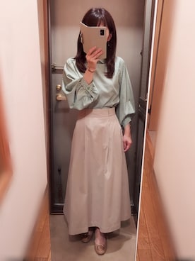 「タックスカート」｜「アイテム（その他）」を使った、yukoさん（レディース・153cm）の夏コーディネート