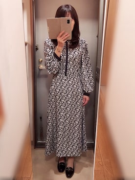 「ビットローファー」｜「アイテム（ワンピース）」を使った、yukoさん（レディース・153cm）の春コーディネート
