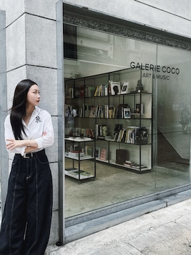 「RALPH LAUREN（ラルフ ローレン）のアイテム（Shirts、ホワイト系）」を使った、queeniesumさん（レディース・158cm）の秋コーディネート