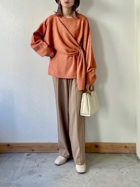 「Crisp（クリスプ）のアイテム（ニット/セーター）」を使った、kaoruさん（レディース・158cm）の冬コーディネート