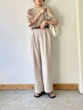 「Crisp（クリスプ）のアイテム（パンツ）」を使った、kaoruさん（レディース・158cm）の夏コーディネート
