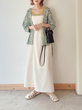 「Crisp（クリスプ）のアイテム（サンダル）」を使った、kaoruさん（レディース・158cm）の夏コーディネート
