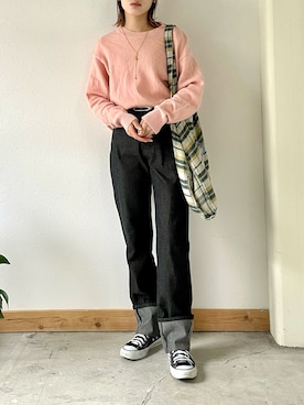 「CONVERSE（コンバース）のアイテム」を使った、kaoruさん（骨格ウェーブ・レディース・158cm）の秋コーディネート