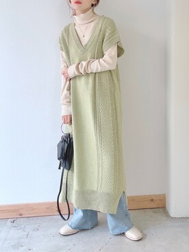 「スクエアトゥ」｜「アイテム（財布/小物）」を使った、kaoruさん（レディース・158cm）の冬コーディネート