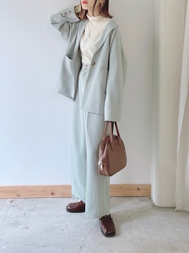 「Crisp（クリスプ）のアイテム（スラックス）」を使った、kaoruさん（レディース・158cm）の冬コーディネート