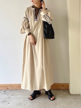 「Crisp（クリスプ）のアイテム（ワンピース/ドレス）」を使った、kaoruさん（レディース・158cm）の秋コーディネート