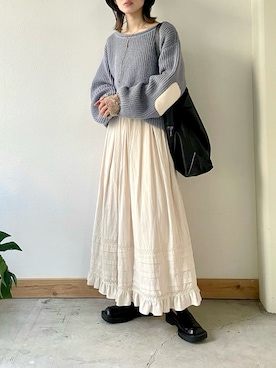 「Crisp（クリスプ）のアイテム（ニット/セーター）」を使った、kaoruさん（レディース・158cm）の冬コーディネート